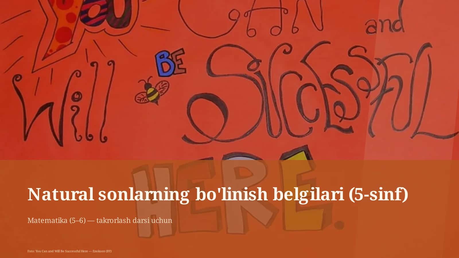 Natural sonlarning bo'linish belgilari (5-sinf) 1