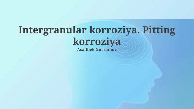 Donadoraro Korroziya va Uni Yo'llari 1