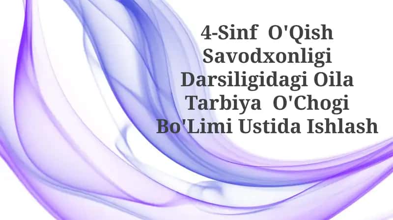Oila Tarbiya O'Chogi Bo'Limi Ustida Ishlash 1