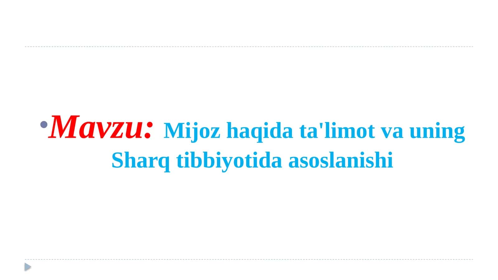Mijoz haqidagi ta'limot va uning Sharq tibbiyotida asoslanishi 1