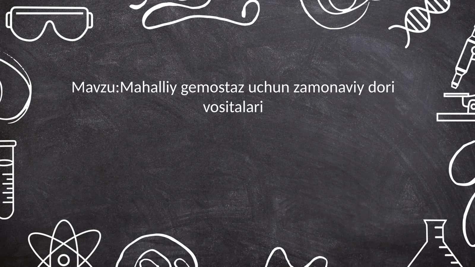 Mahalliy gemostaz uchun zamonaviy dori vositalar 1