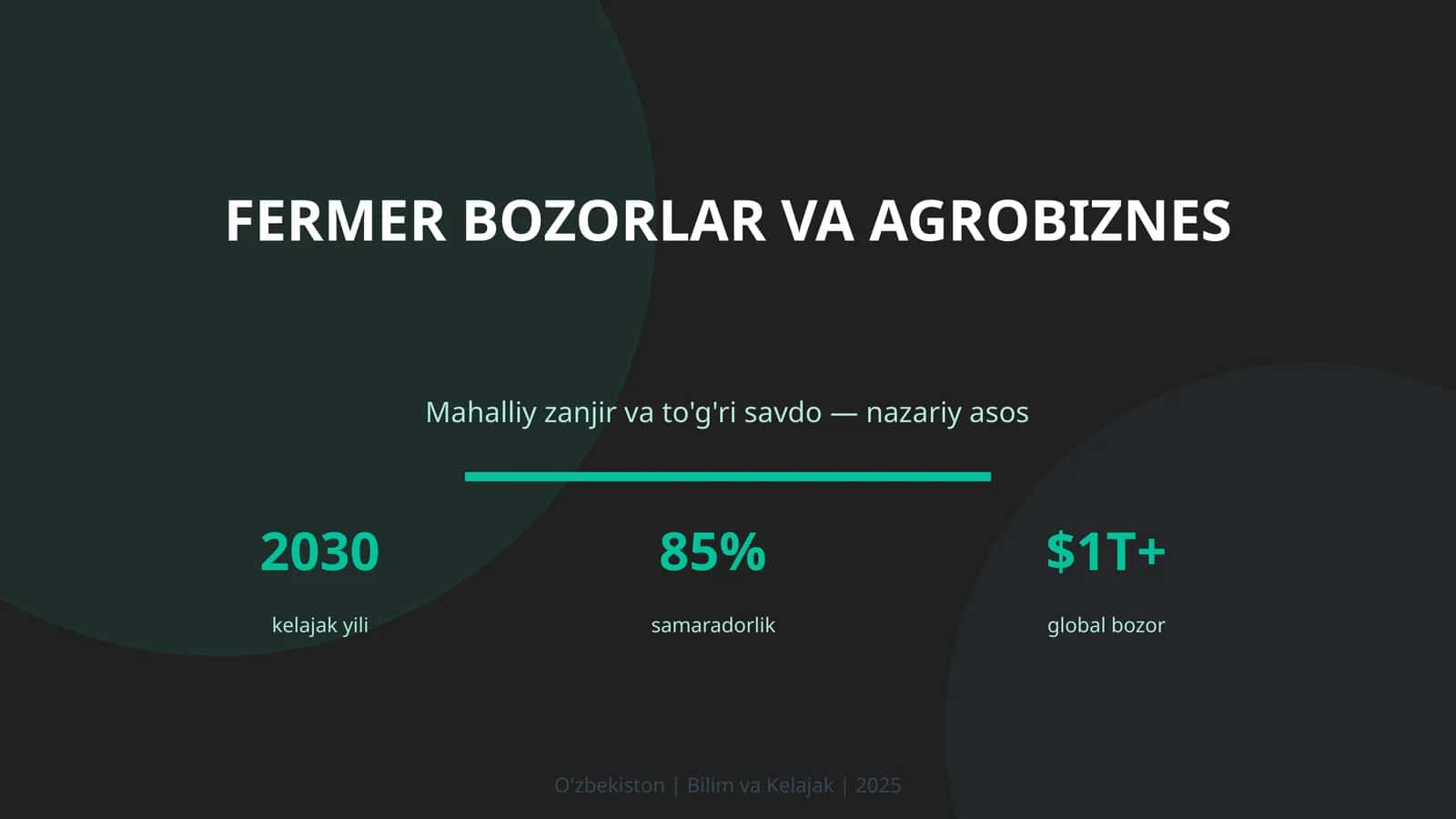 Fermer bozorlar va agrobiznes 1