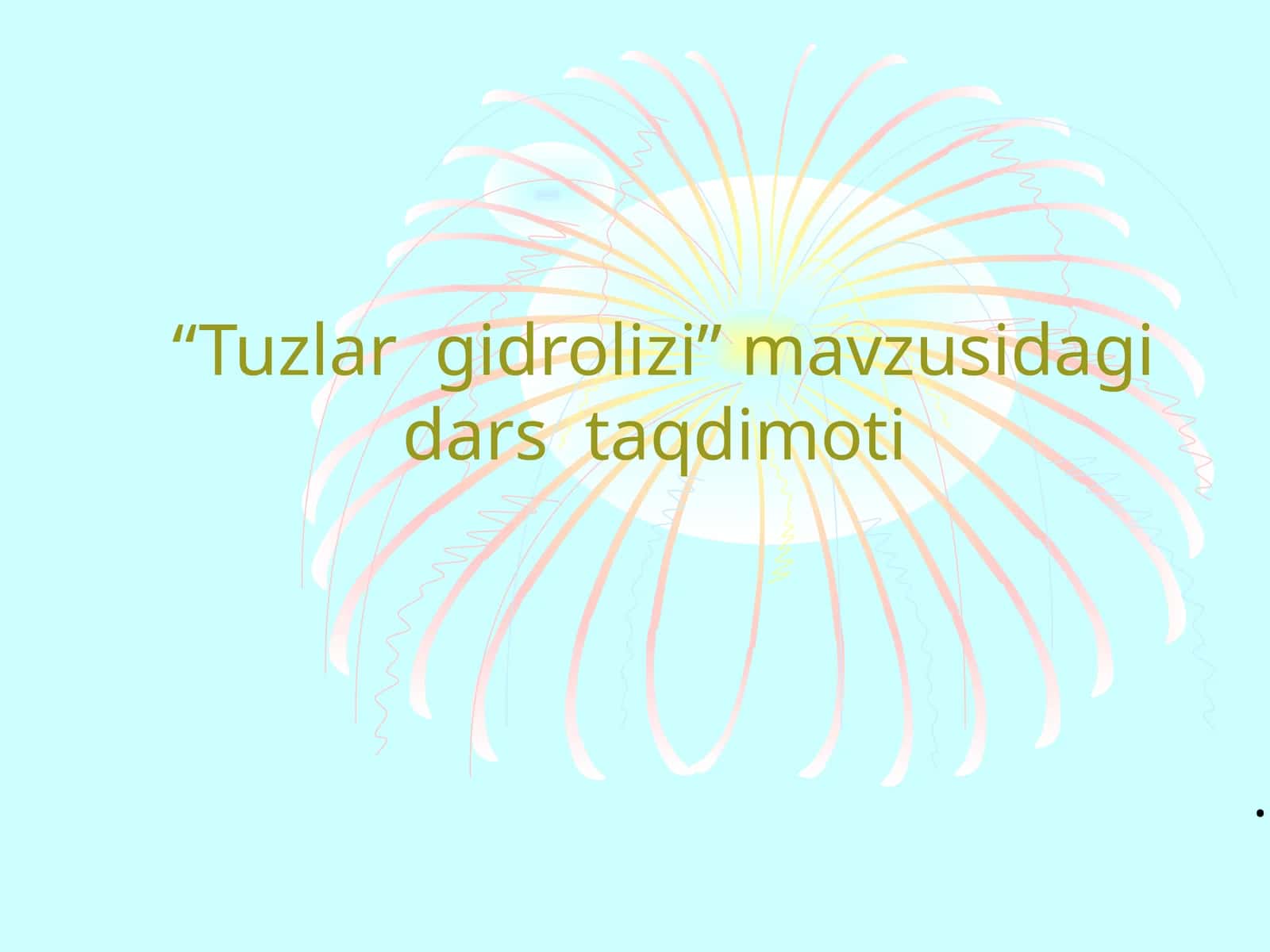 Tuzlar gidrolizi 1