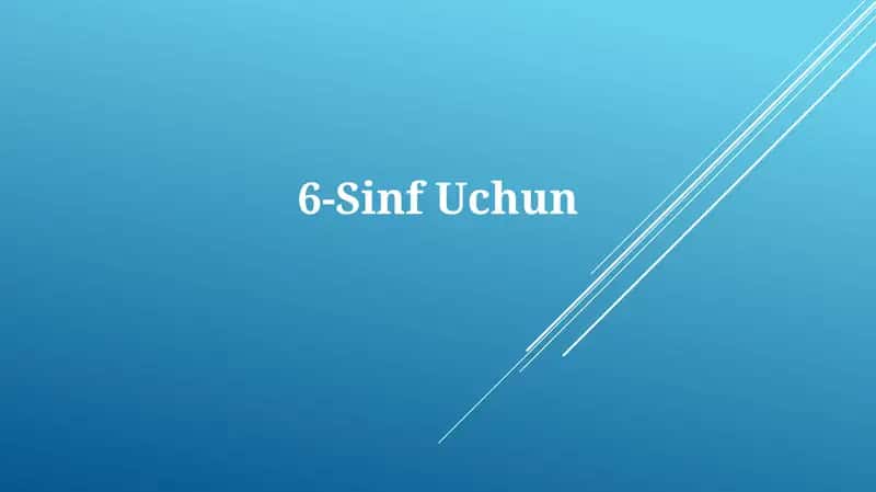 6-Sinf Uchun 1