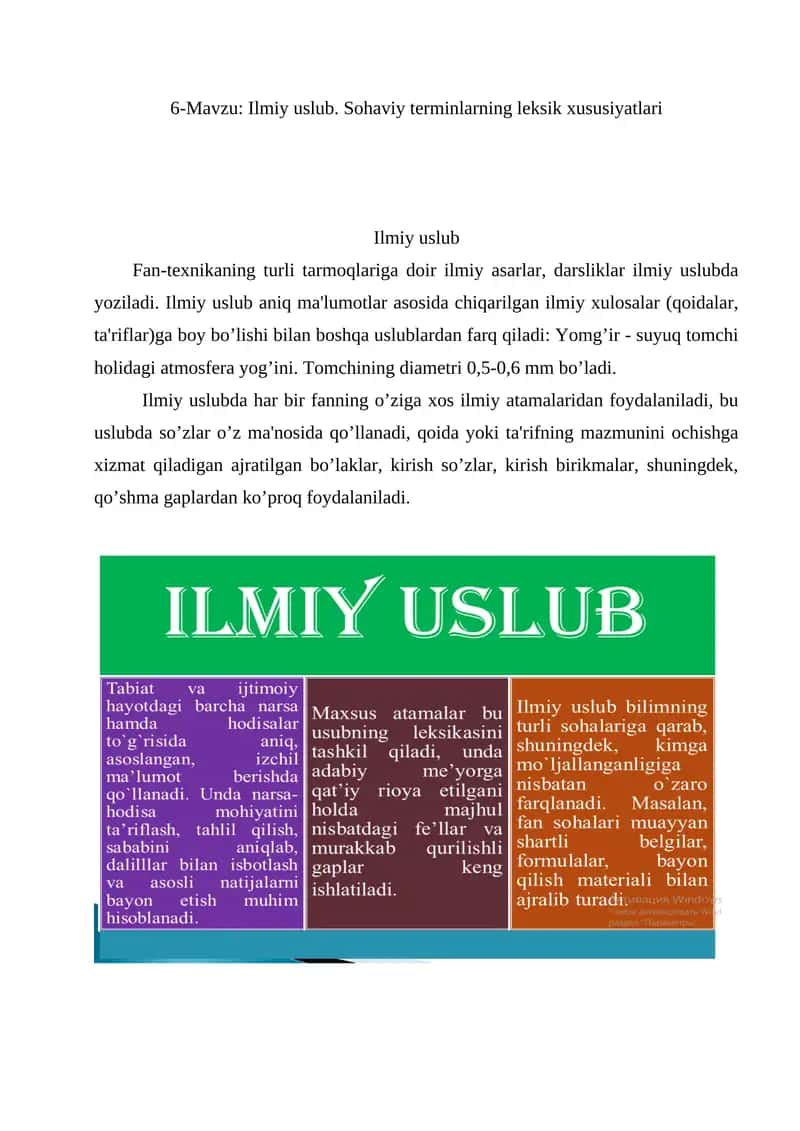 Ilmiy uslub 1