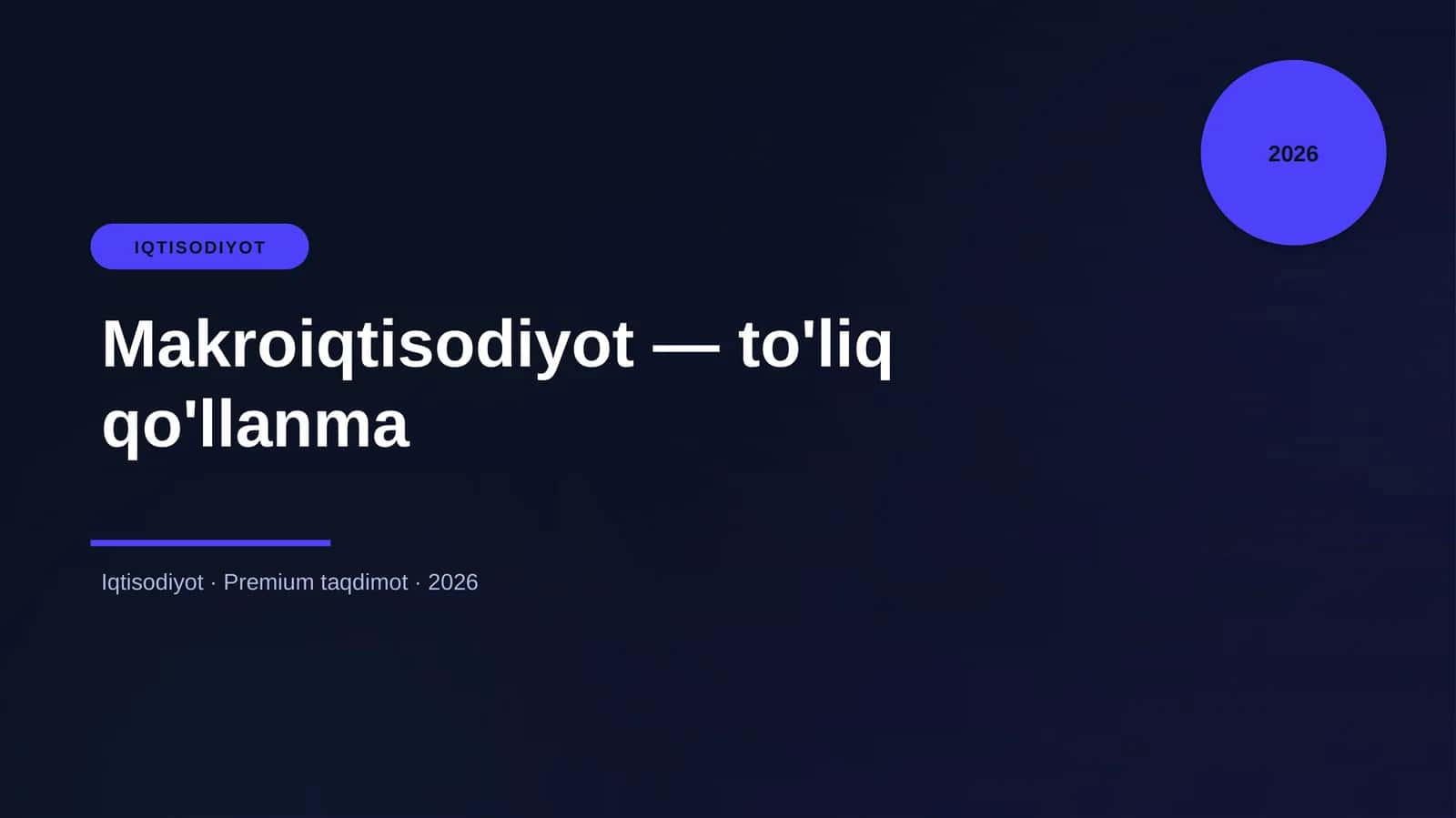 Makroiqtisodiyot — to'liq qo'llanma 1