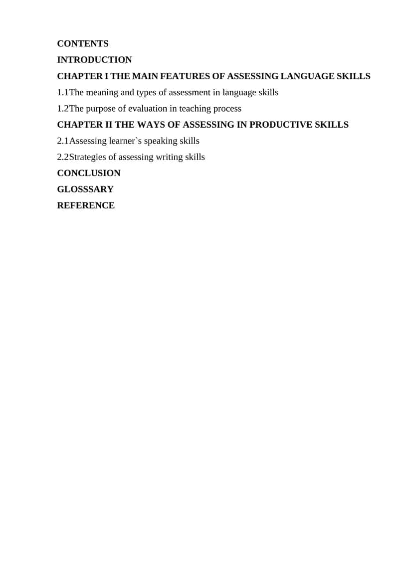 Assessment of Language Skills 1