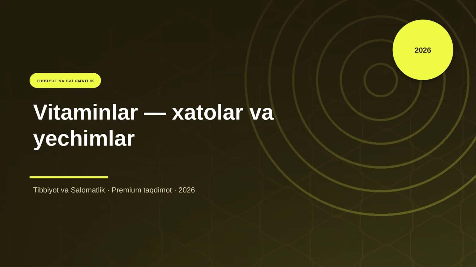 Vitaminlar — xatolar va yechimlar 1