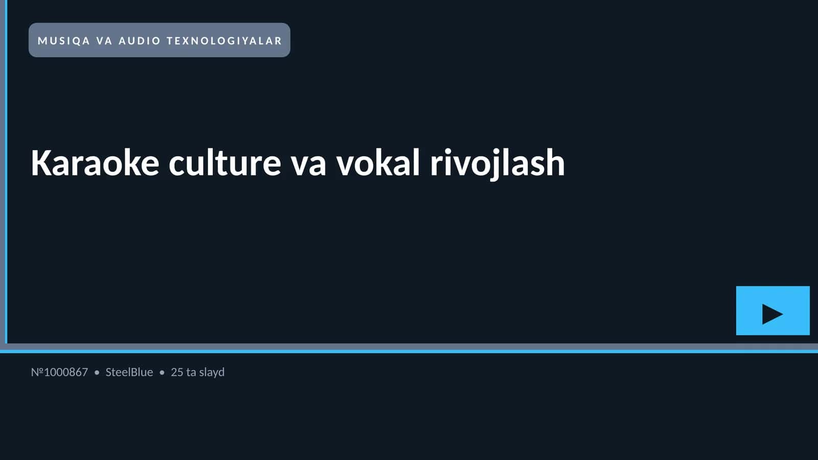 Karaoke culture va vokal rivojlash 1