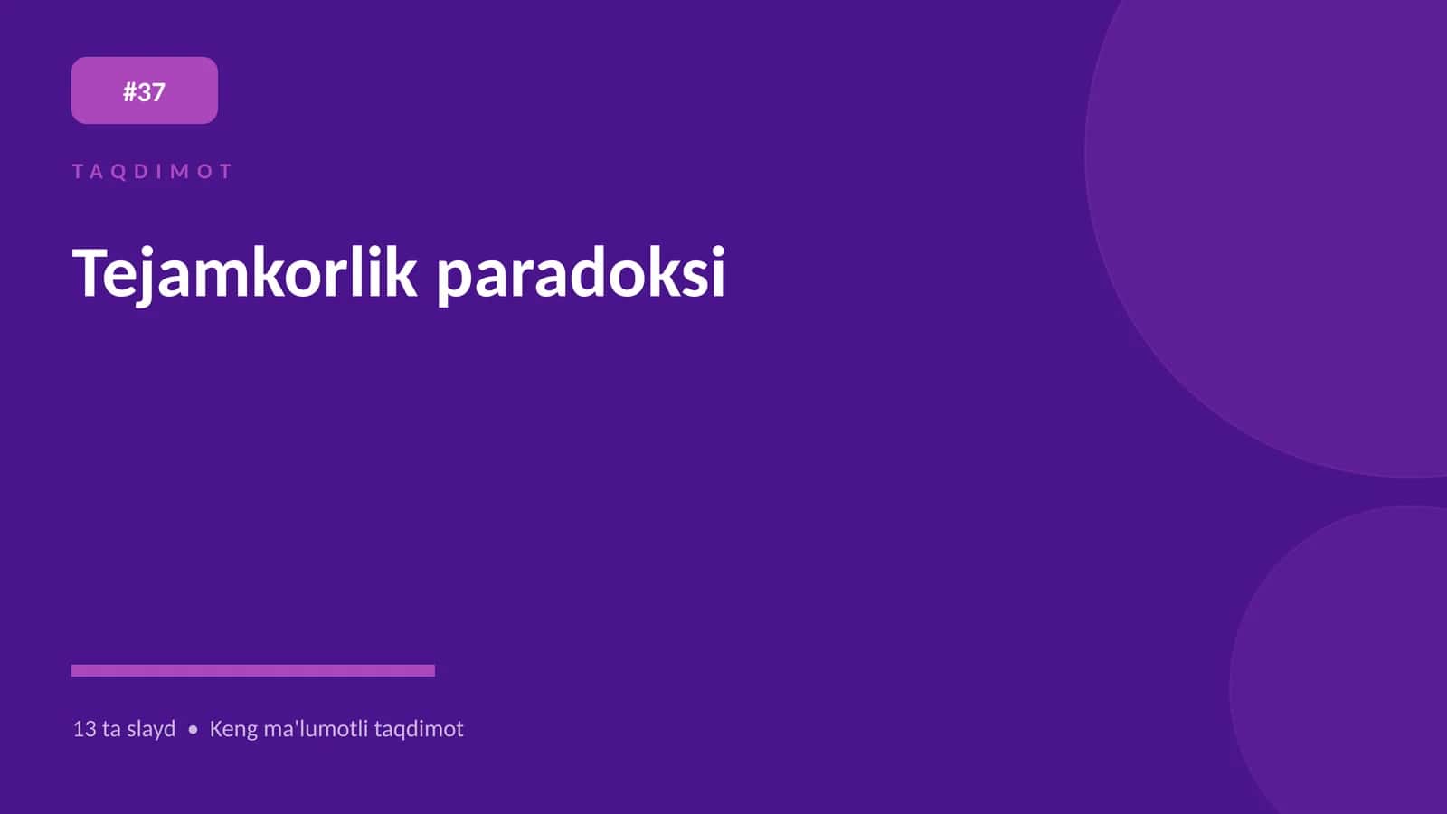 Tejamkorlik paradoksi 1