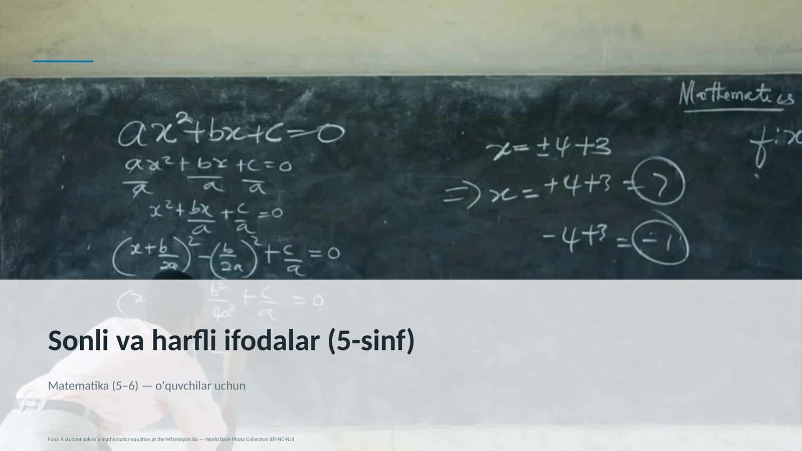 Sonli va harfli ifodalar (5-sinf) 1