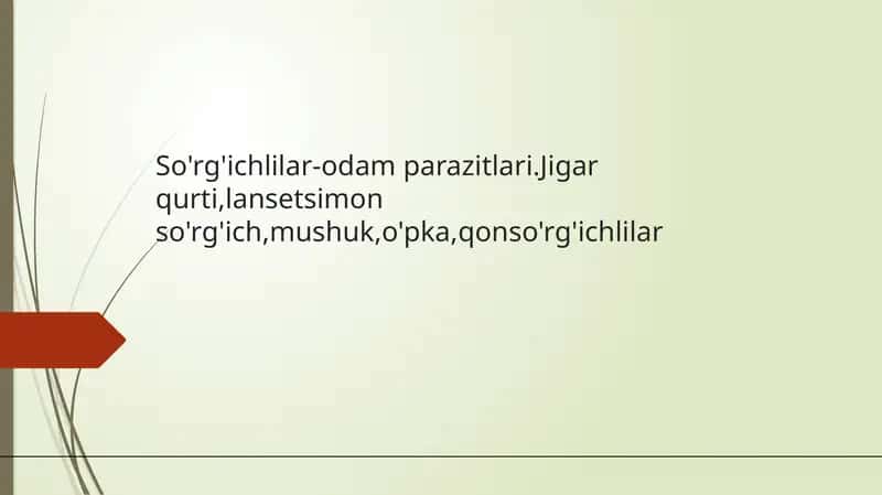 Jigar qurti, o'pka, mushuk so'rg'ichlari 1