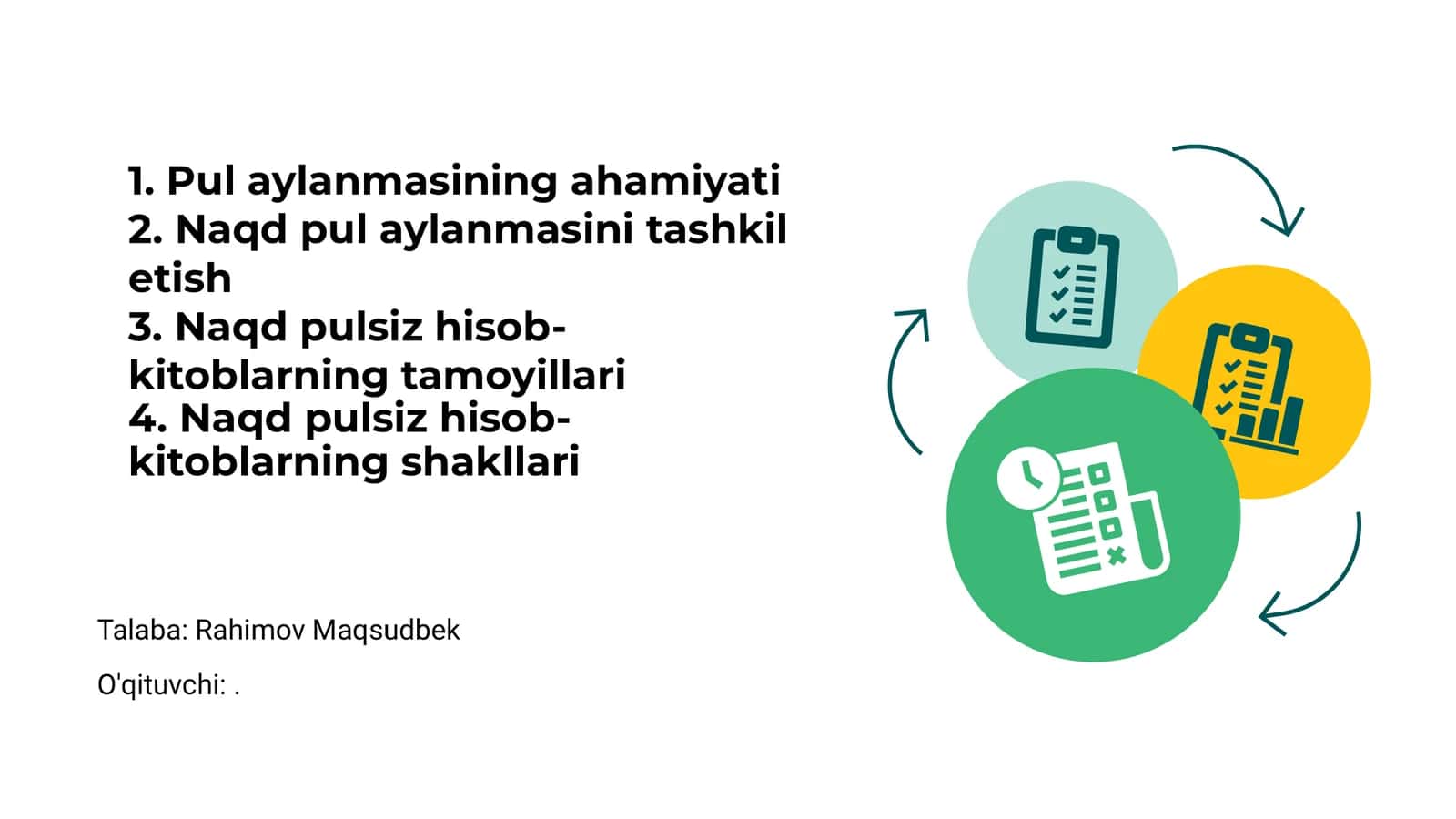 Pul aylanmasining ahamiyati 1
