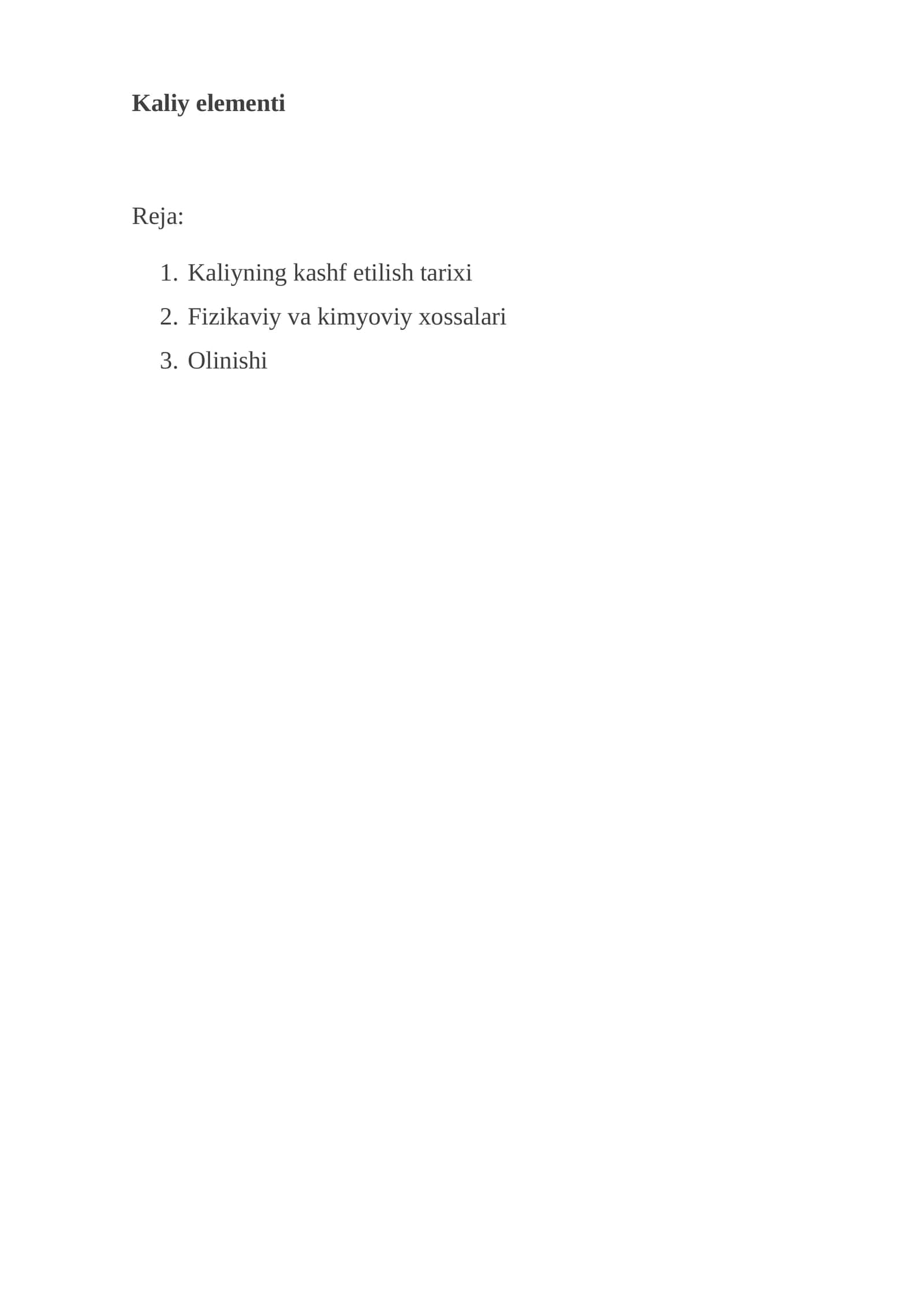 Kaliy elementi 1