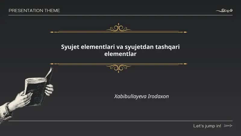 Syujet elementlari va syujetdan tashqari elementlar 1