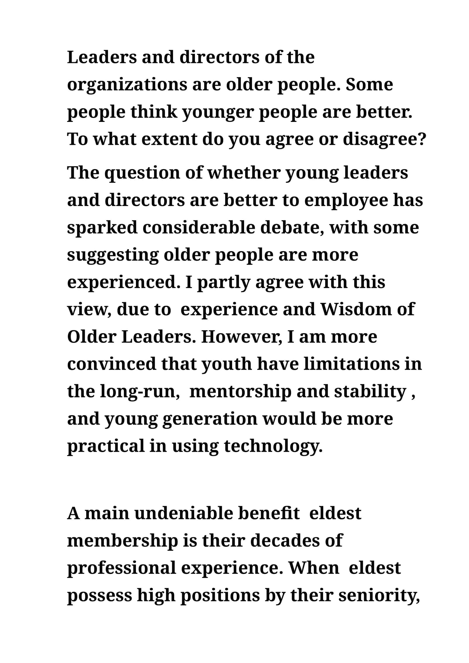 Benefits of Older Leaders in Organizations 1