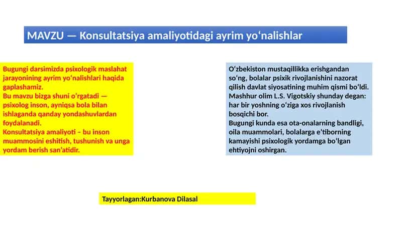 Konsultatsiya amaliyoti 1