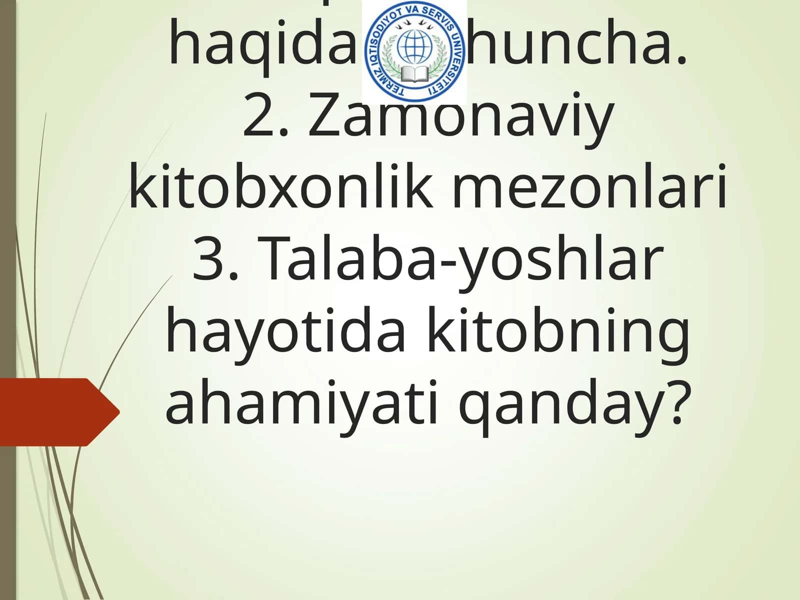 KITOBXONLIK FAOLIYATINI SHAKLLANTIRISH 1