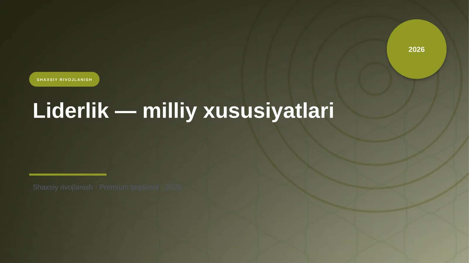 Liderlik — milliy xususiyatlari 1