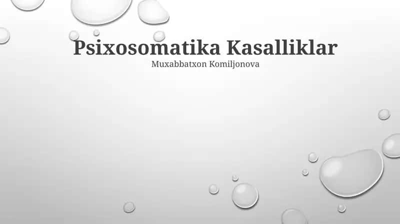 Psixosomatika Kasalliklar 1