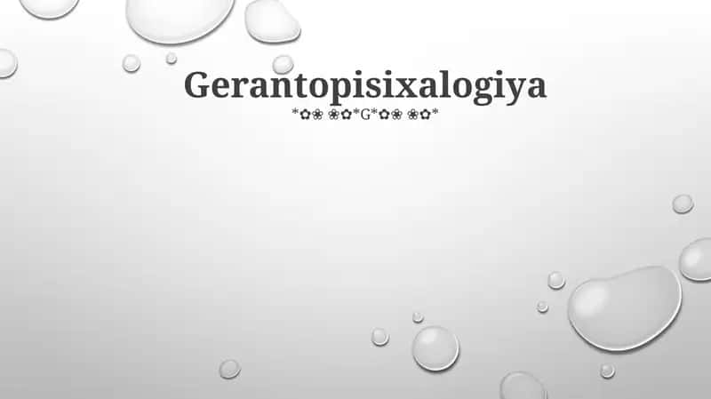 Gerantopisixalogiya 1