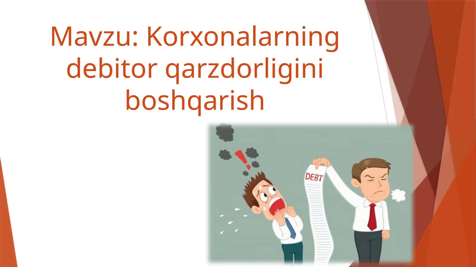 Korxonalarning debitor qarzdorligini boshqarish 1