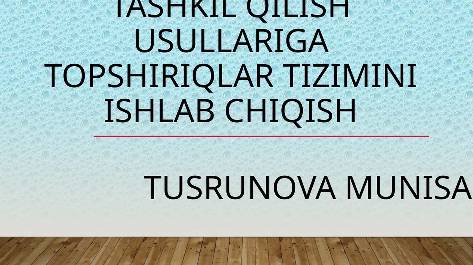 2-SINFDA BELLASHUVLARNING MAZMUNI VA ULARNI TASHKIL QILISH USULLARIGA TOPSHIRIQLAR TIZIMINI ISHLAB CHIQISH 1