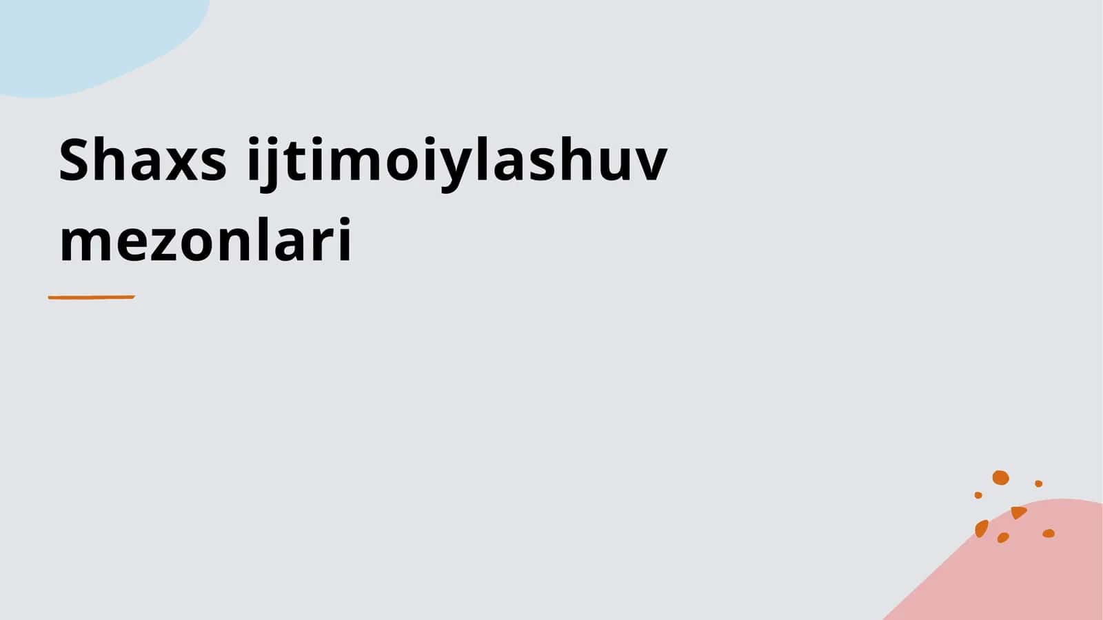 Shaxsijtimoiylashuvmezonlari 1