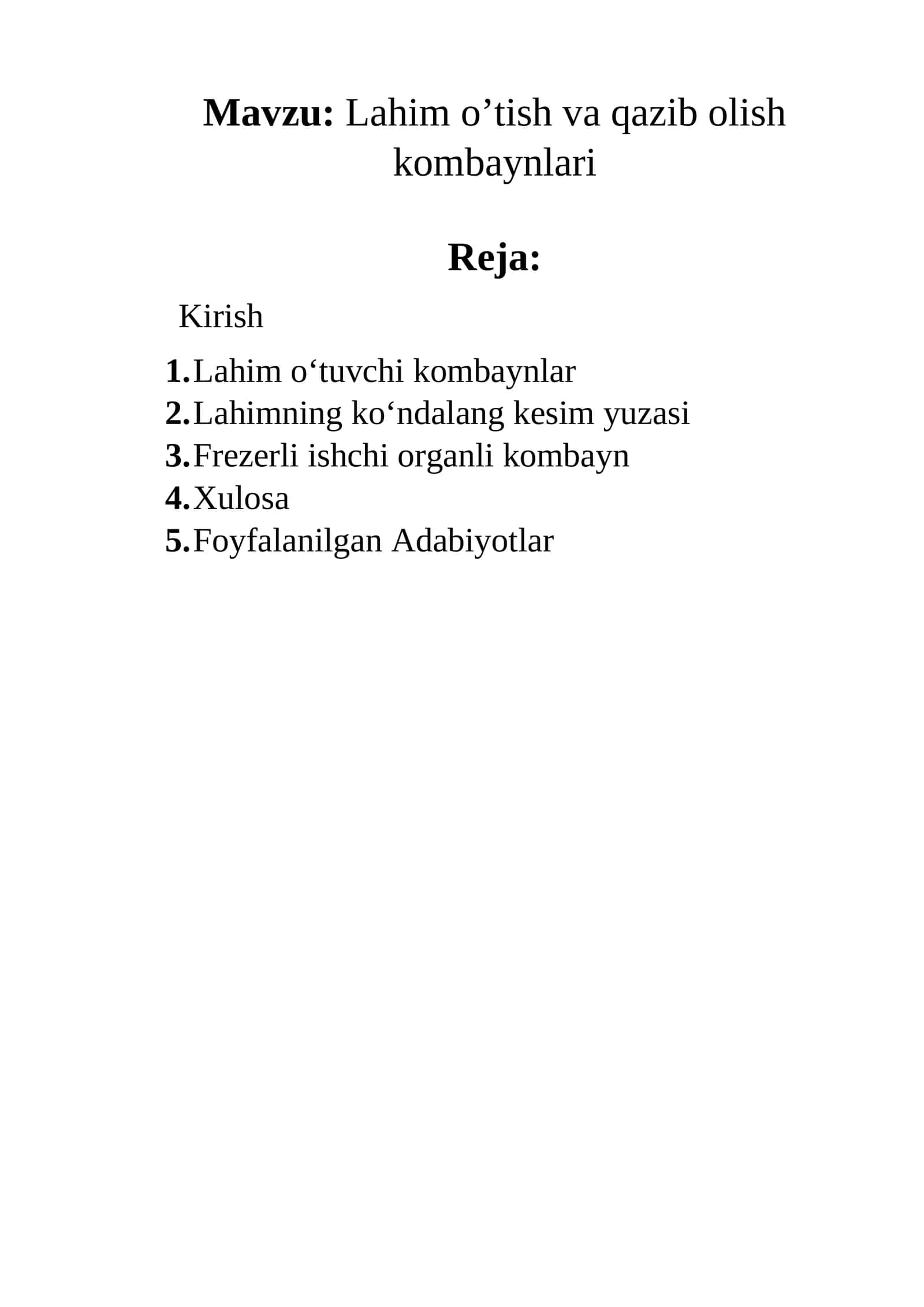 Lahim o’tish va qazib olish kombaynlari 1