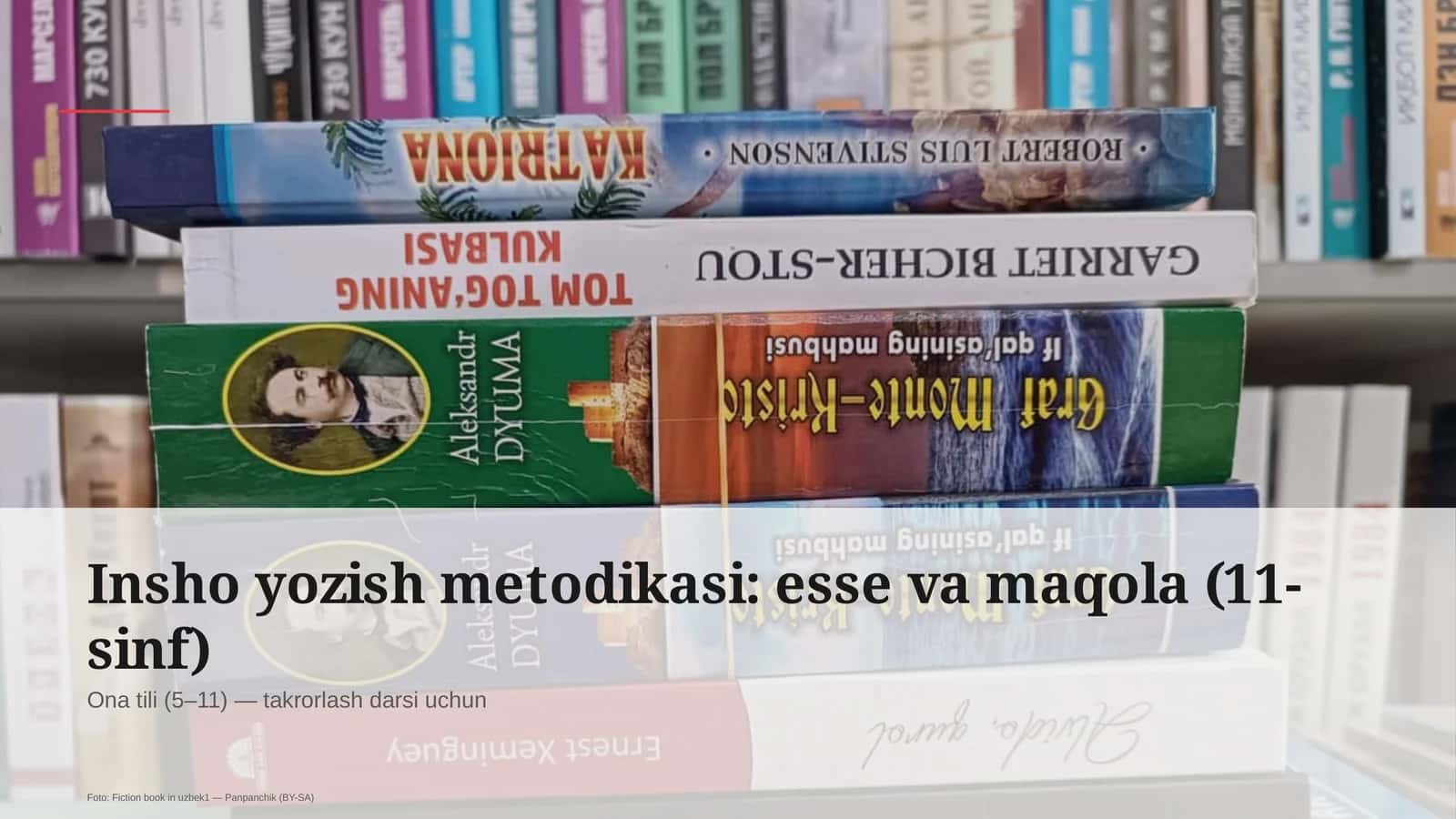 Insho yozish metodikasi: esse va maqola (11-sinf) 1