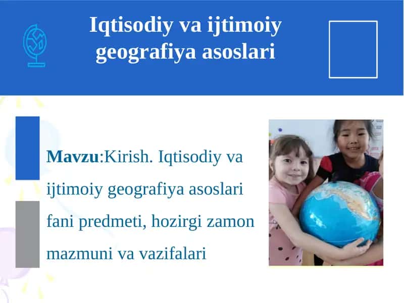 Iqtisodiy va ijtimoiy geografiya asoslari 1