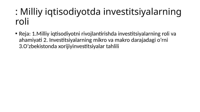 HX Investitsiyalarning Roli 1