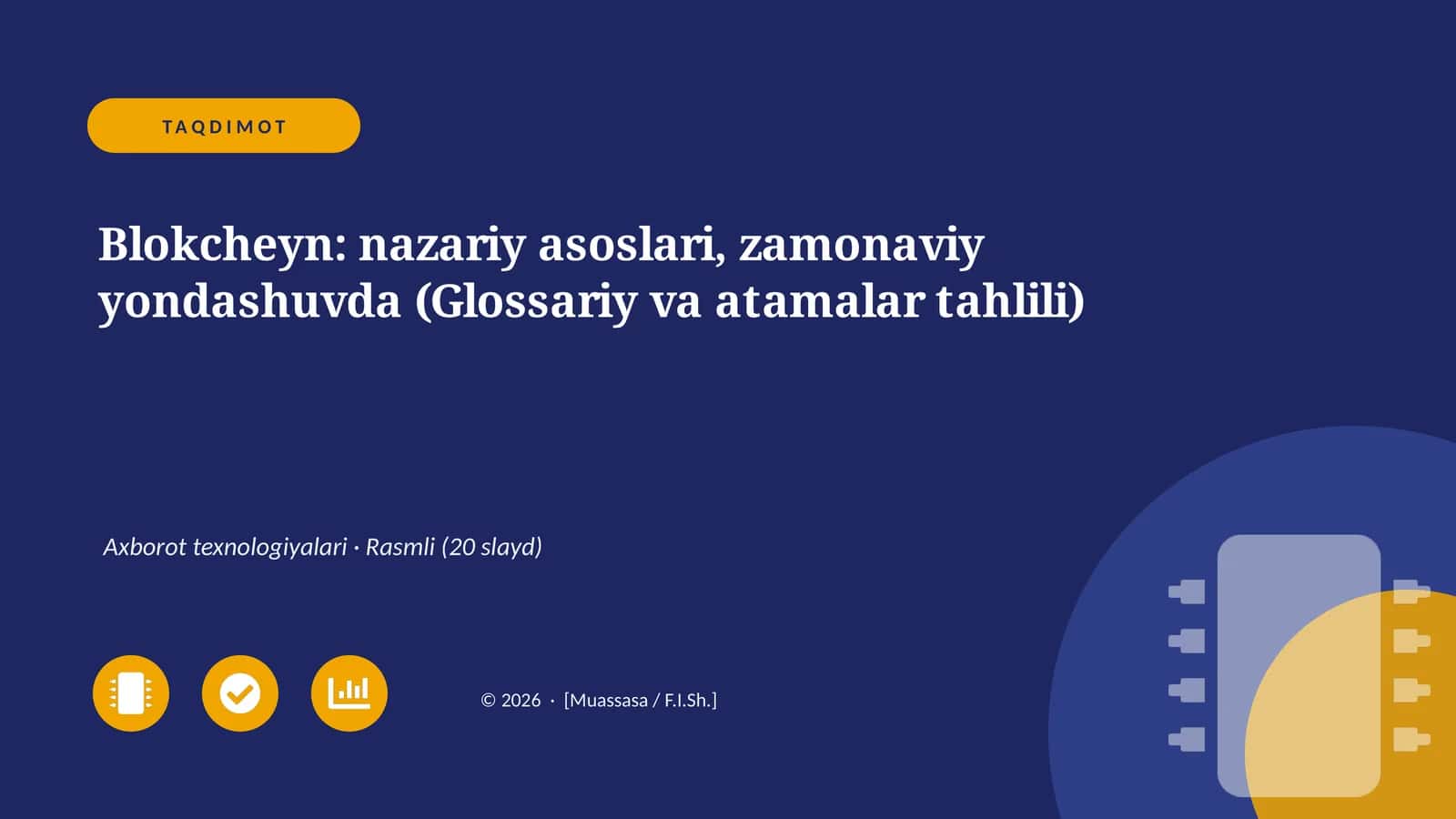 Blokcheyn: nazariy asoslari, zamonaviy yondashuvda (Glossariy va atamalar tahlili) 1