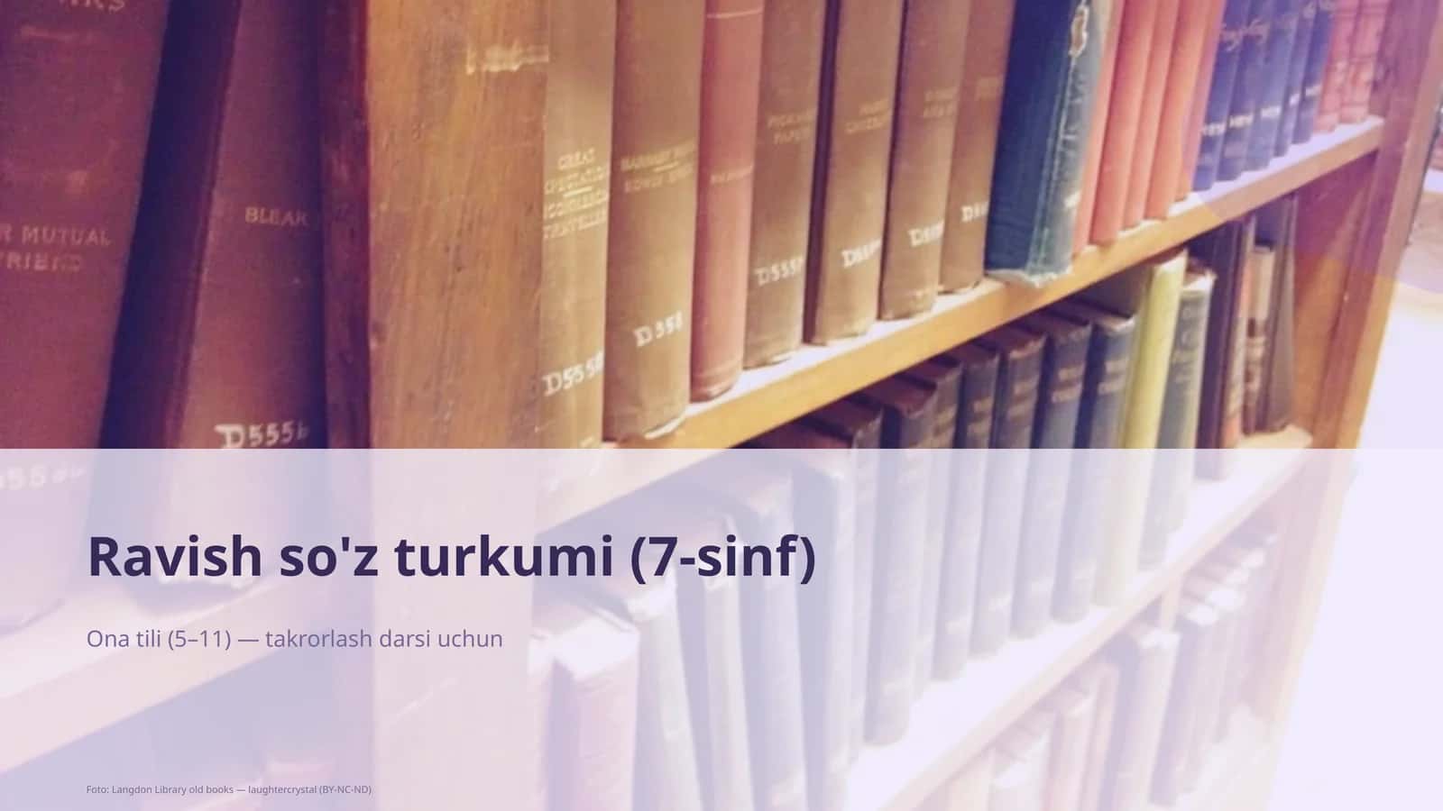 Ravish so'z turkumi (7-sinf) 1