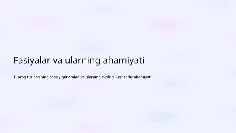 Fasiyalar va ularning ahamiyati 1