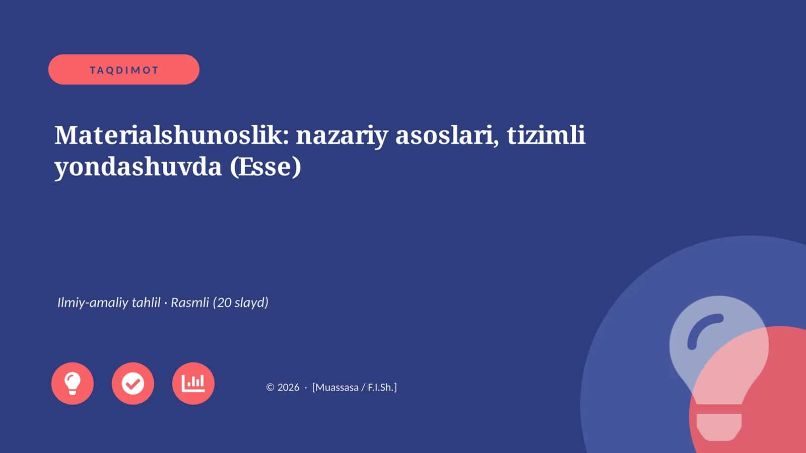 Materialshunoslik: nazariy asoslari, tizimli yondashuvda 1