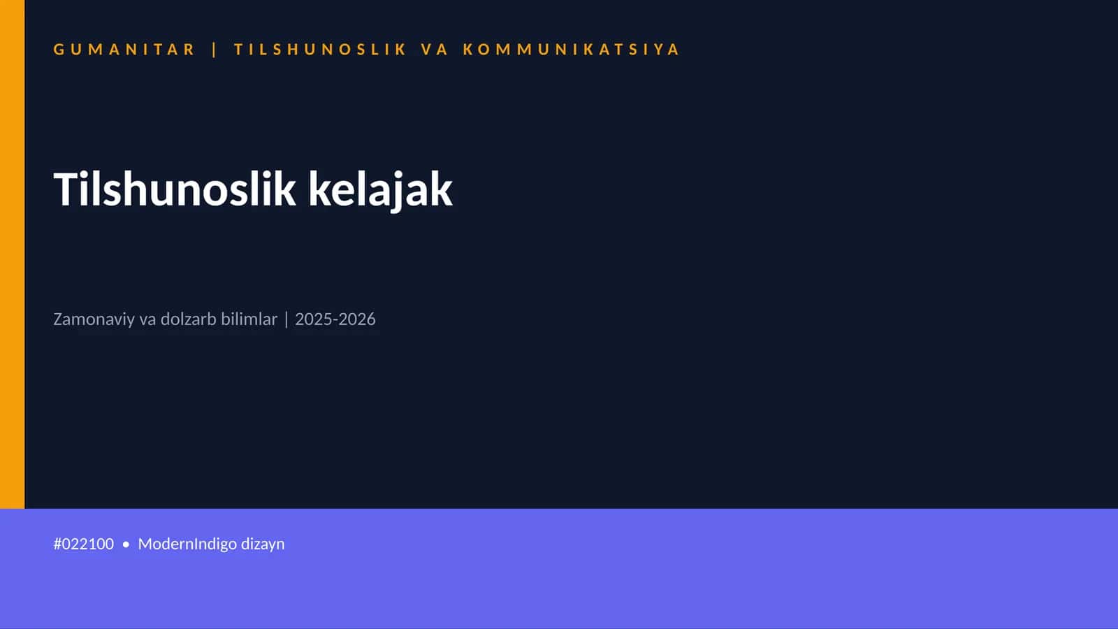 Tilshunoslik kelajak 1