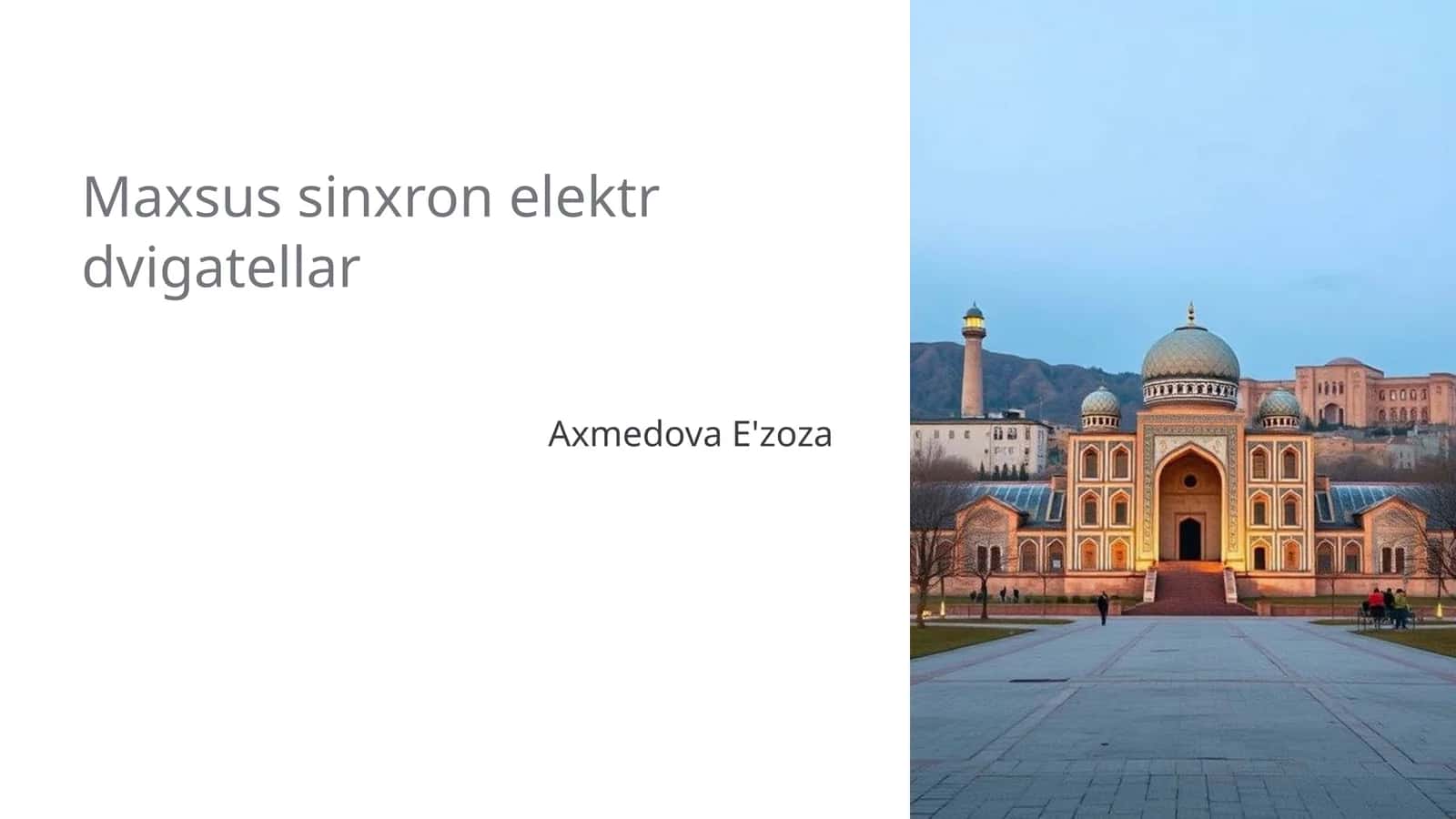 Maxsus sinxron elektr dvigatellar 1