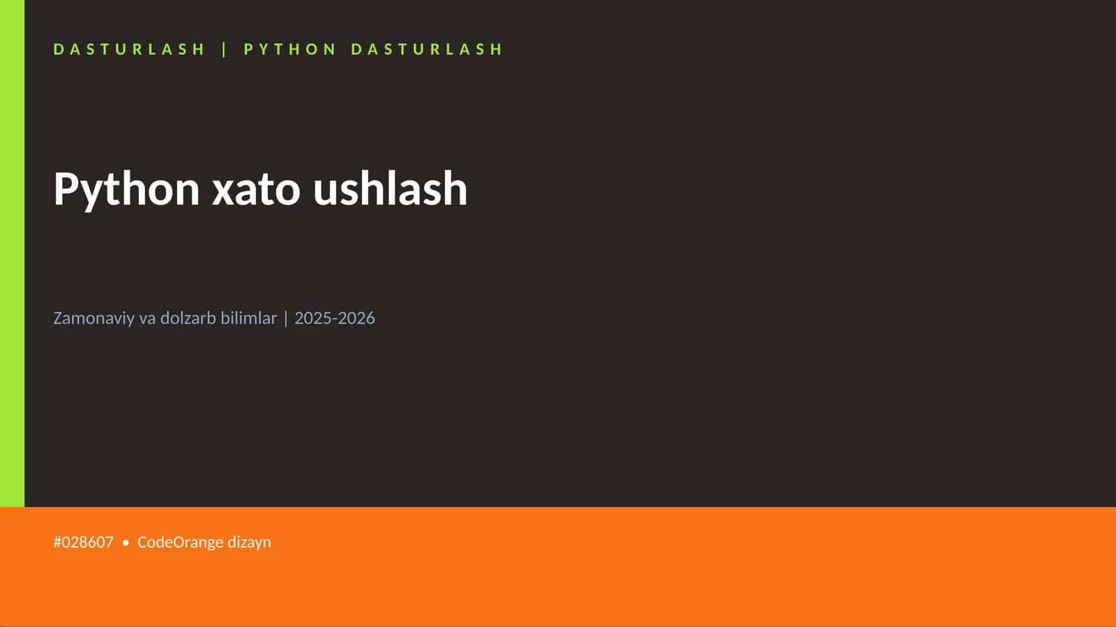 PYTHON DASTURLASH 1