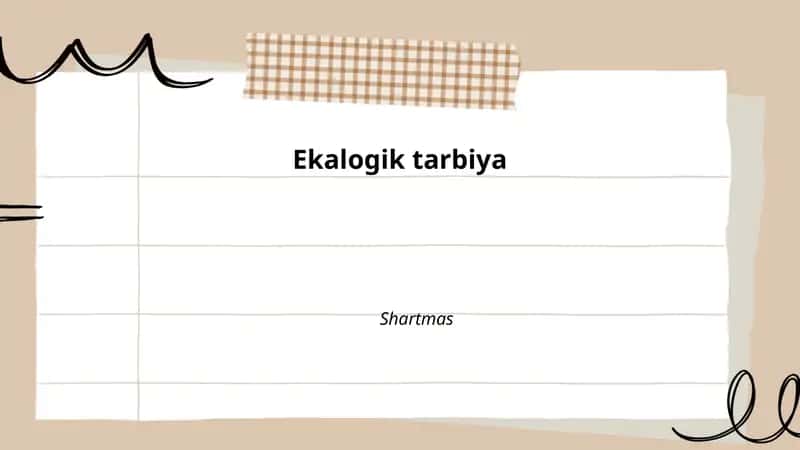 Ekologik tarbiya 1