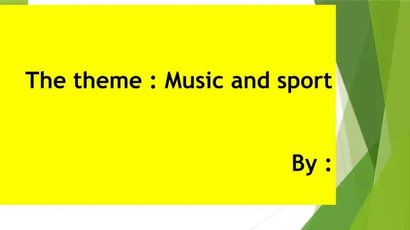 Music and sport. Musiqa va sport. 1