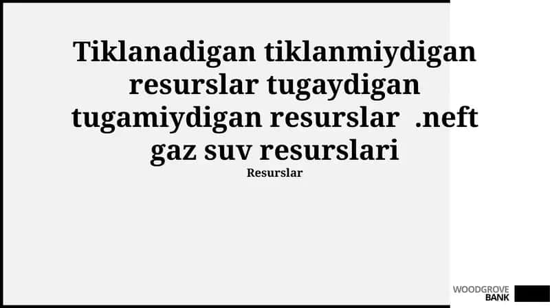 Qayta tiklanmaydigan energiya manbalari 1
