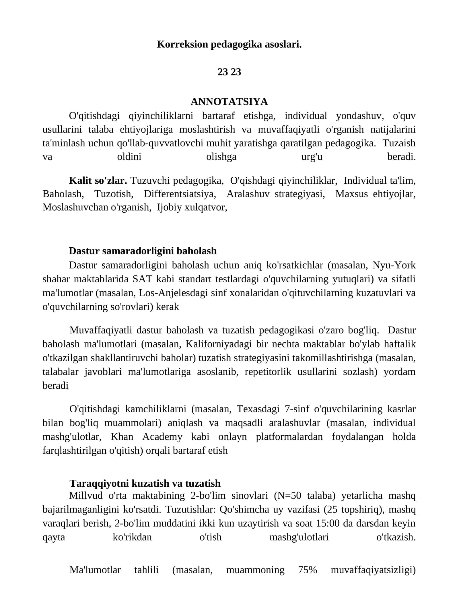 Korreksion pedagogika asoslari 1