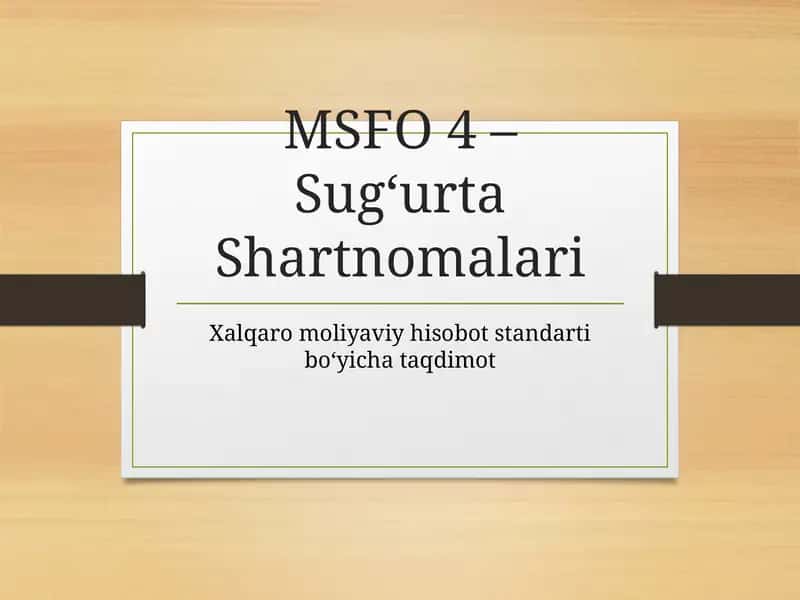 Sug‘urta Shartnomalari 1