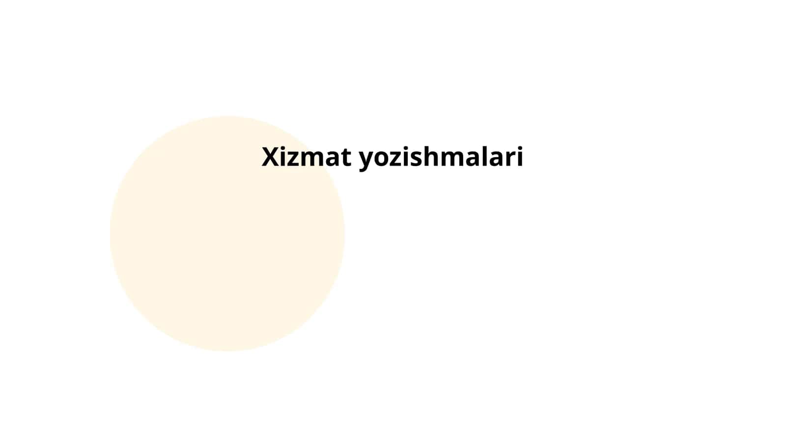 Xizmat yozishmalari 1