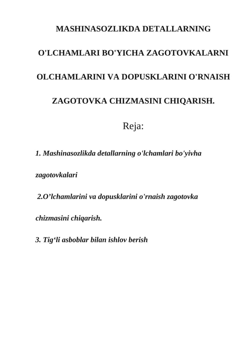 Zagotovka chizmasi 1