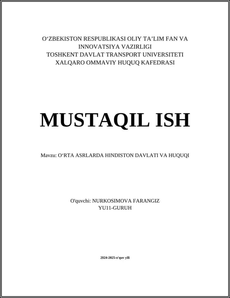 O'rta asrlarda Hindistonning siyosiy tizimi 1