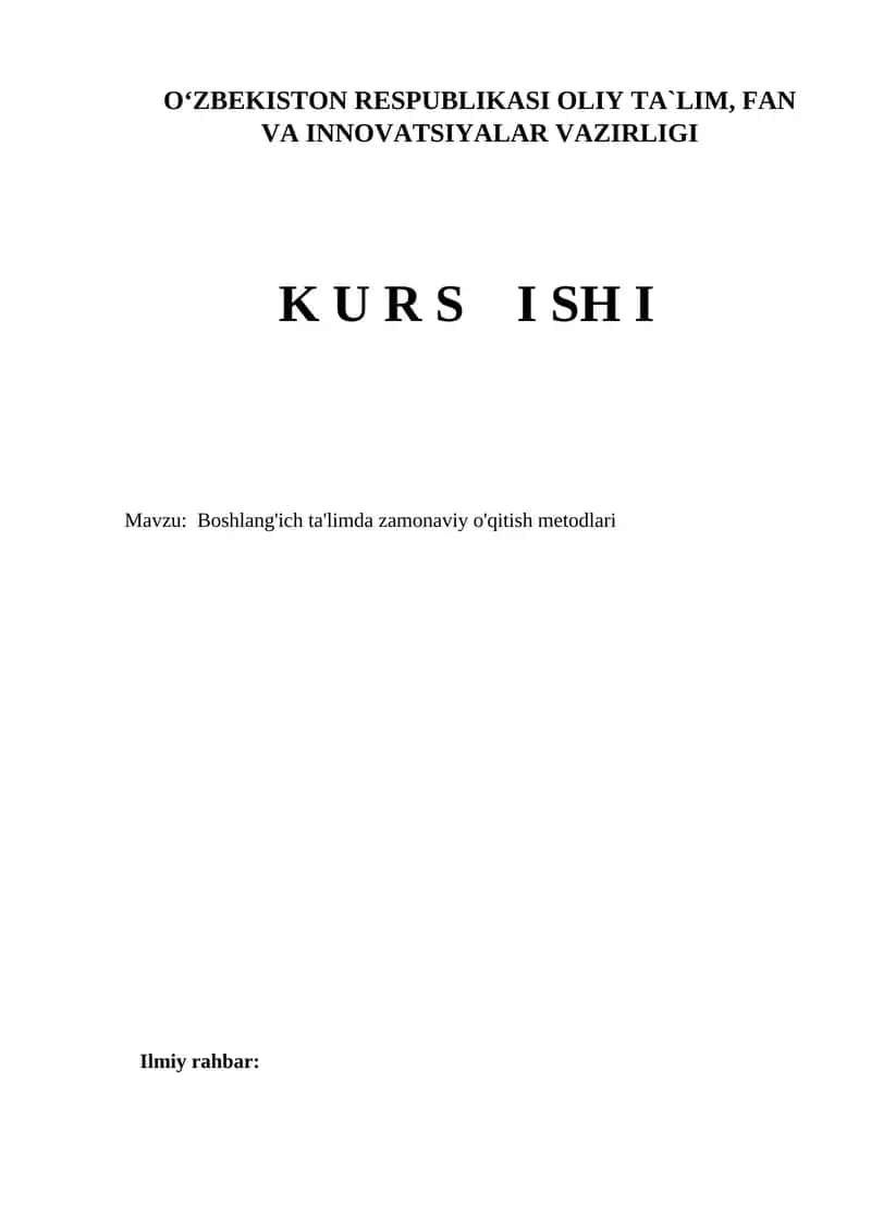 Kurs ishi 1