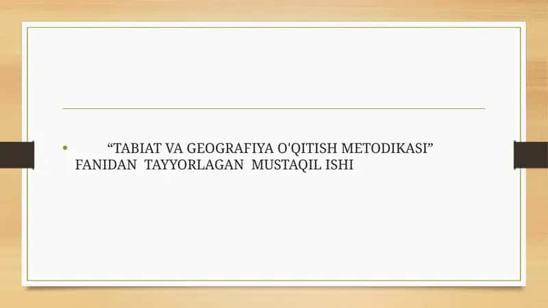 GEOGRAFIYADA TO'GARAKLAR FAOLIYATINI O'RGANISH 1