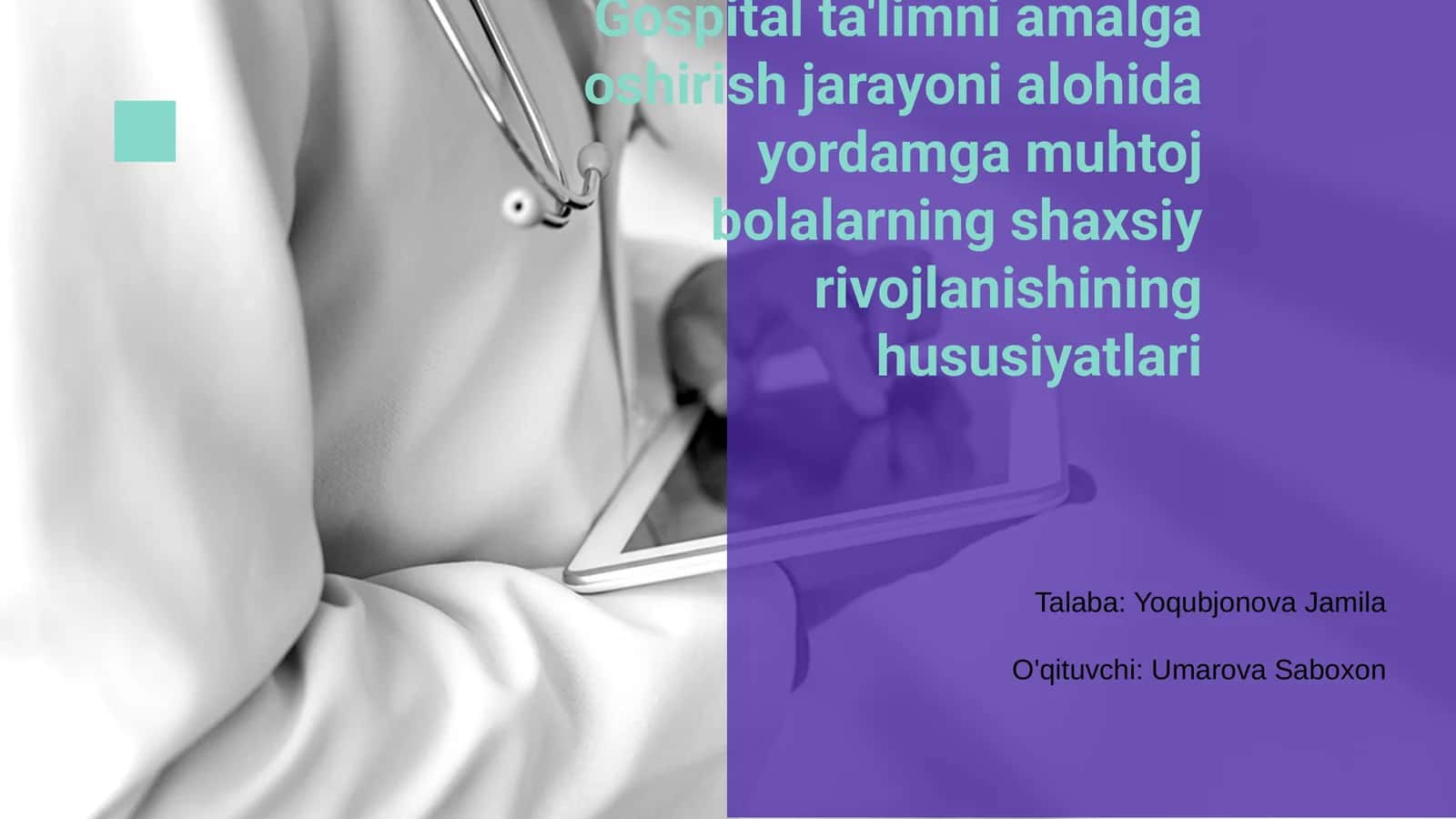 Gospital ta'limini amalga oshirish 1